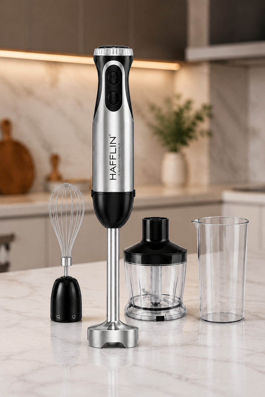 Hand Blender with Chopper and Beaker